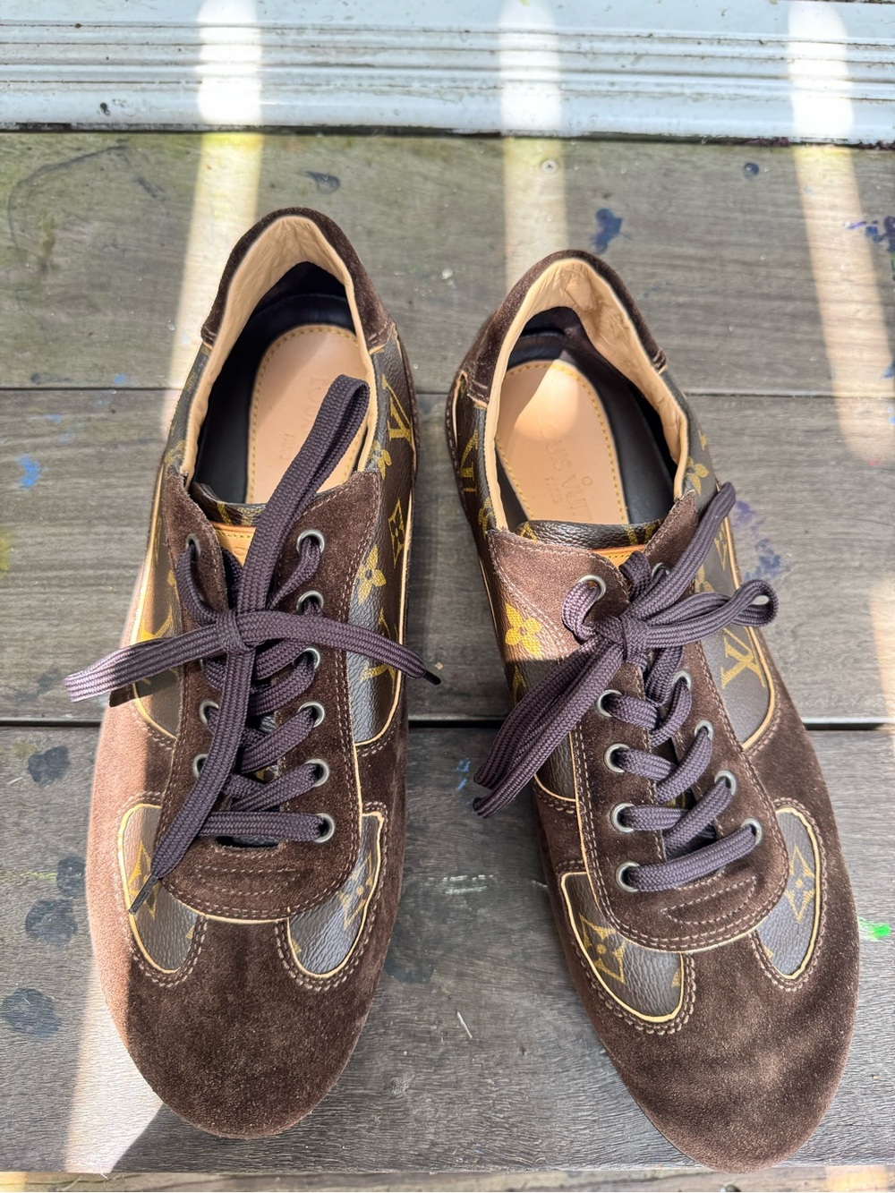 Louis Vuitton Men's Monogram Suede Sneakers